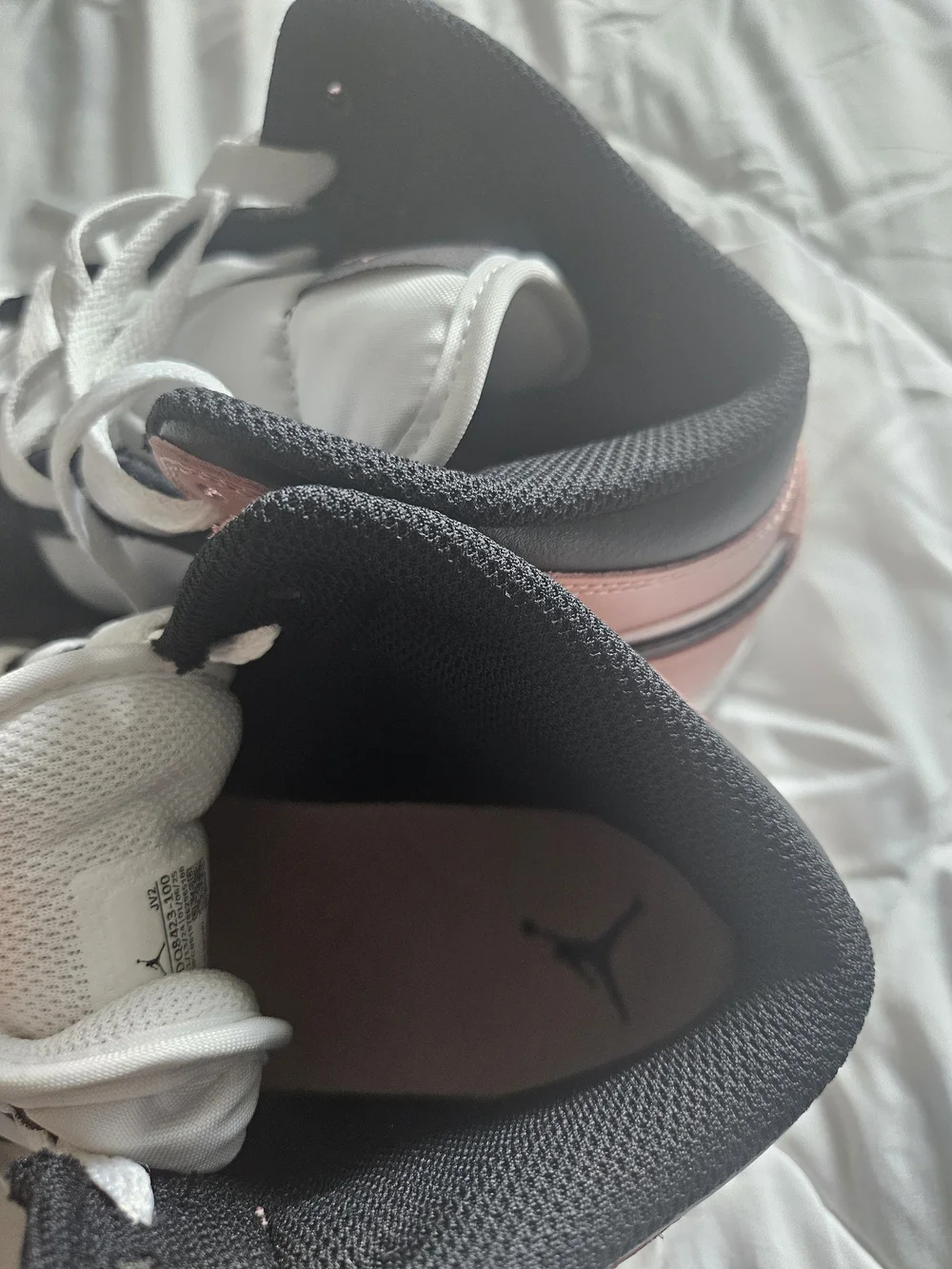 Nike Air Jordan 1 Low Black White Pink Sneakers